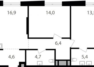 Продажа двухкомнатной квартиры, 65.5 м2, Москва, ВАО