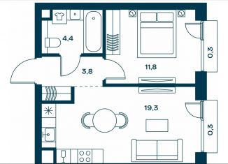 Продаю 1-ком. квартиру, 39.9 м2, Москва, метро Аэропорт