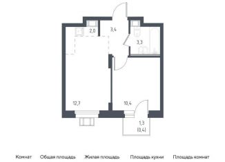 Продается 1-комнатная квартира, 32.2 м2, Люберцы, жилой комплекс Люберцы 2020, к67