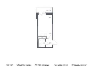 Квартира на продажу студия, 22.8 м2, Санкт-Петербург, жилой комплекс Живи в Рыбацком, к76.1