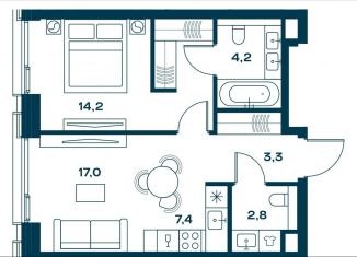 Продаю 1-ком. квартиру, 41.5 м2, Москва, метро Аэропорт