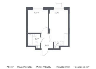 1-комнатная квартира на продажу, 35.3 м2, Московская область, жилой комплекс Люберцы 2020, к70