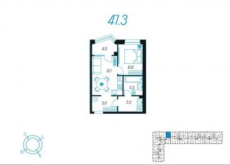 Продается однокомнатная квартира, 47.3 м2, Тула, улица Михеева, 9, Центральный территориальный округ