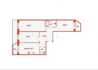 Продам трехкомнатную квартиру, 87.1 м2, Мурино, улица Шоссе в Лаврики, 89, ЖК Тридевяткино Царство