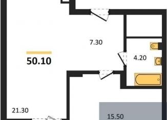 Продам однокомнатную квартиру, 50.1 м2, Воронеж, Железнодорожный район