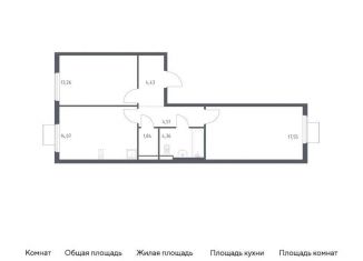 Продаю 2-комнатную квартиру, 60 м2, Московская область, жилой комплекс Горки Парк, 6.2