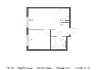 Продам двухкомнатную квартиру, 34.7 м2, Московская область, жилой комплекс Горки Парк, 6.2