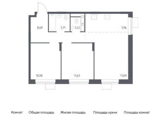 Продается 2-комнатная квартира, 61.4 м2, Московская область, жилой квартал Новоград Павлино, к34