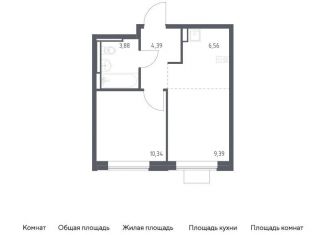 Продам двухкомнатную квартиру, 34.6 м2, Московская область, жилой комплекс Прибрежный Парк, 7.2