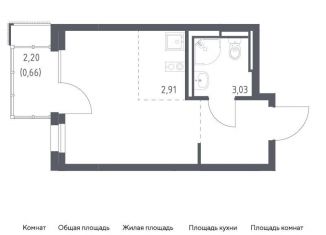 Продается квартира студия, 22.8 м2, село Ям, ЖК Прибрежный Парк, жилой комплекс Прибрежный Парк, 7.2