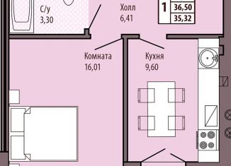 Продаю однокомнатную квартиру, 37.7 м2, Калининград, Иркутская улица, 8, Московский район