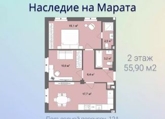 Продажа двухкомнатной квартиры, 66.8 м2, Санкт-Петербург, муниципальный округ Семеновский