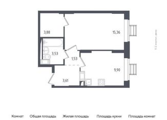 Продажа однокомнатной квартиры, 37.8 м2, посёлок Мирный, жилой комплекс Томилино Парк, к5.1