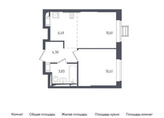 Продажа 1-комнатной квартиры, 35.6 м2, посёлок Мирный, жилой комплекс Томилино Парк, к5.1