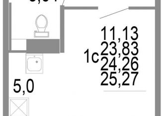 Продажа 1-комнатной квартиры, 23.8 м2, Челябинск, Советский район