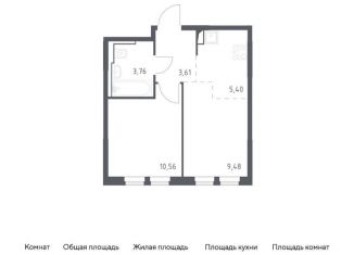 Продам 1-комнатную квартиру, 32.8 м2, село Остафьево, жилой комплекс Остафьево, к19