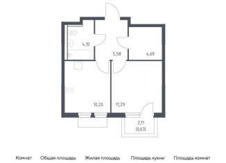 Продаю однокомнатную квартиру, 36.5 м2, Московская область