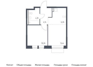Продам однокомнатную квартиру, 34.2 м2, Московская область