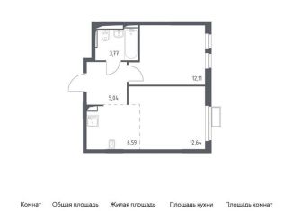 1-комнатная квартира на продажу, 40.2 м2, село Остафьево, жилой комплекс Остафьево, к13