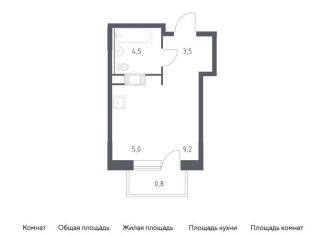Продается квартира студия, 23 м2, деревня Середнево, жилой комплекс Цветочные Поляны Экопарк, к3