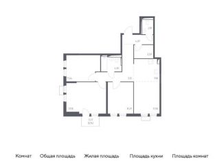 Продаю трехкомнатную квартиру, 83.2 м2, Москва, жилой комплекс Остафьево, к13