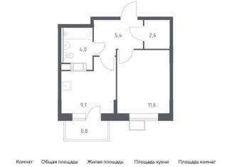1-комнатная квартира на продажу, 33.5 м2, Москва, проезд Воскресенские Ворота, Тверской район