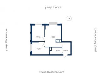 Продажа двухкомнатной квартиры, 50.6 м2, Екатеринбург, ЖК Парк Столиц