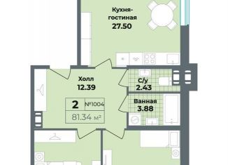 Продается двухкомнатная квартира, 80.7 м2, Санкт-Петербург, Центральный район