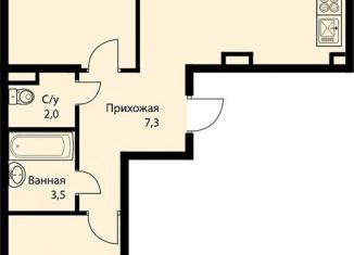 Продается 3-ком. квартира, 69.6 м2, посёлок Берёзовый