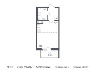 Квартира на продажу студия, 25.4 м2, Колпино, жилой комплекс Астрид, 10