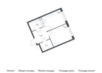 Продаю 1-комнатную квартиру, 36 м2, Москва, жилой комплекс Квартал Румянцево, к1