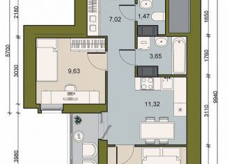 Продается 2-комнатная квартира, 48.9 м2, городской посёлок Новоселье, ЖК Уютный