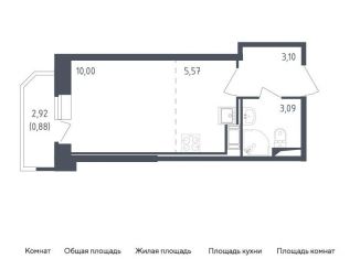 Продается квартира студия, 22.6 м2, Санкт-Петербург, жилой комплекс Живи в Рыбацком, 4, ЖК Живи в Рыбацком