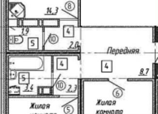 Продам двухкомнатную квартиру, 66.2 м2, посёлок Отрадное, Каштановая улица, 5