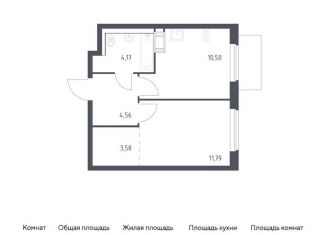 Продается 1-ком. квартира, 34.6 м2, Ленинградская область