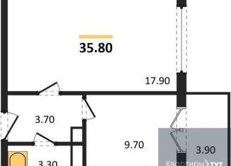 Продажа 1-комнатной квартиры, 35.8 м2, Воронеж, ЖК Лазурный, улица Маршала Одинцова, 25Бпоз28