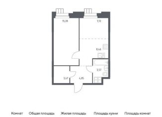 Однокомнатная квартира на продажу, 43.4 м2, Москва, квартал № 2, 5с5