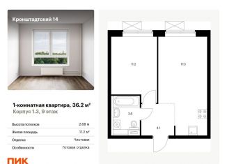 Продажа 1-ком. квартиры, 36.2 м2, Москва, Головинский район