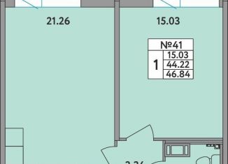 Продажа однокомнатной квартиры, 44.2 м2, деревня Новое Девяткино, деревня Новое Девяткино, 115, ЖК Удача