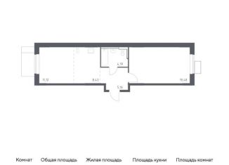 Продаю 1-комнатную квартиру, 48.4 м2, Видное, Советская площадь