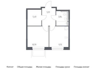 Продается 1-комнатная квартира, 35.8 м2, Ленинский городской округ, жилой комплекс Новое Видное, 16.1