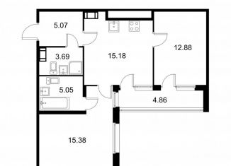 Продаю 2-ком. квартиру, 59.7 м2, Санкт-Петербург