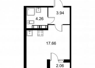 Квартира на продажу студия, 26.9 м2, Колпино