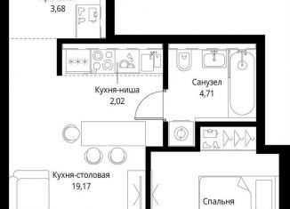 Продам 1-ком. квартиру, 40.6 м2, Москва, Проектируемый проезд № 4089