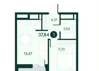 Продажа 1-комнатной квартиры, 37.8 м2, Курганская область