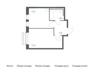 Продажа 1-комнатной квартиры, 35 м2, Московская область, жилой комплекс Рублёвский Квартал, 59