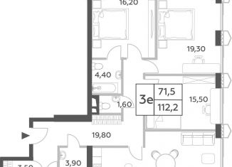 Продажа 4-комнатной квартиры, 112.2 м2, Москва, метро Раменки, проспект Генерала Дорохова, вл1к1