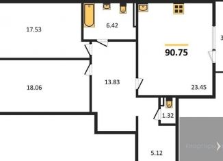 Продается 2-ком. квартира, 90.8 м2, Воронеж, ЖК Суворов-Сити, улица 121-й Стрелковой Дивизии, 9