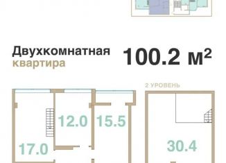 Продажа двухкомнатной квартиры, 100.2 м2, Краснодарский край, Шоссейная улица, 27