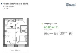 Продаю однокомнатную квартиру, 40 м2, Иркутская область, Чешский квартал, 2